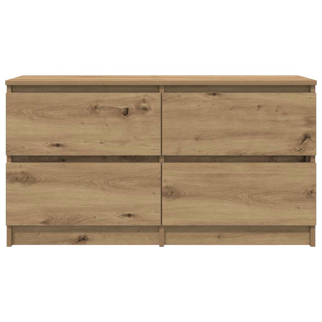 kézműves tölgy színű szerelt fa TV-szekrény 100x35x54 cm