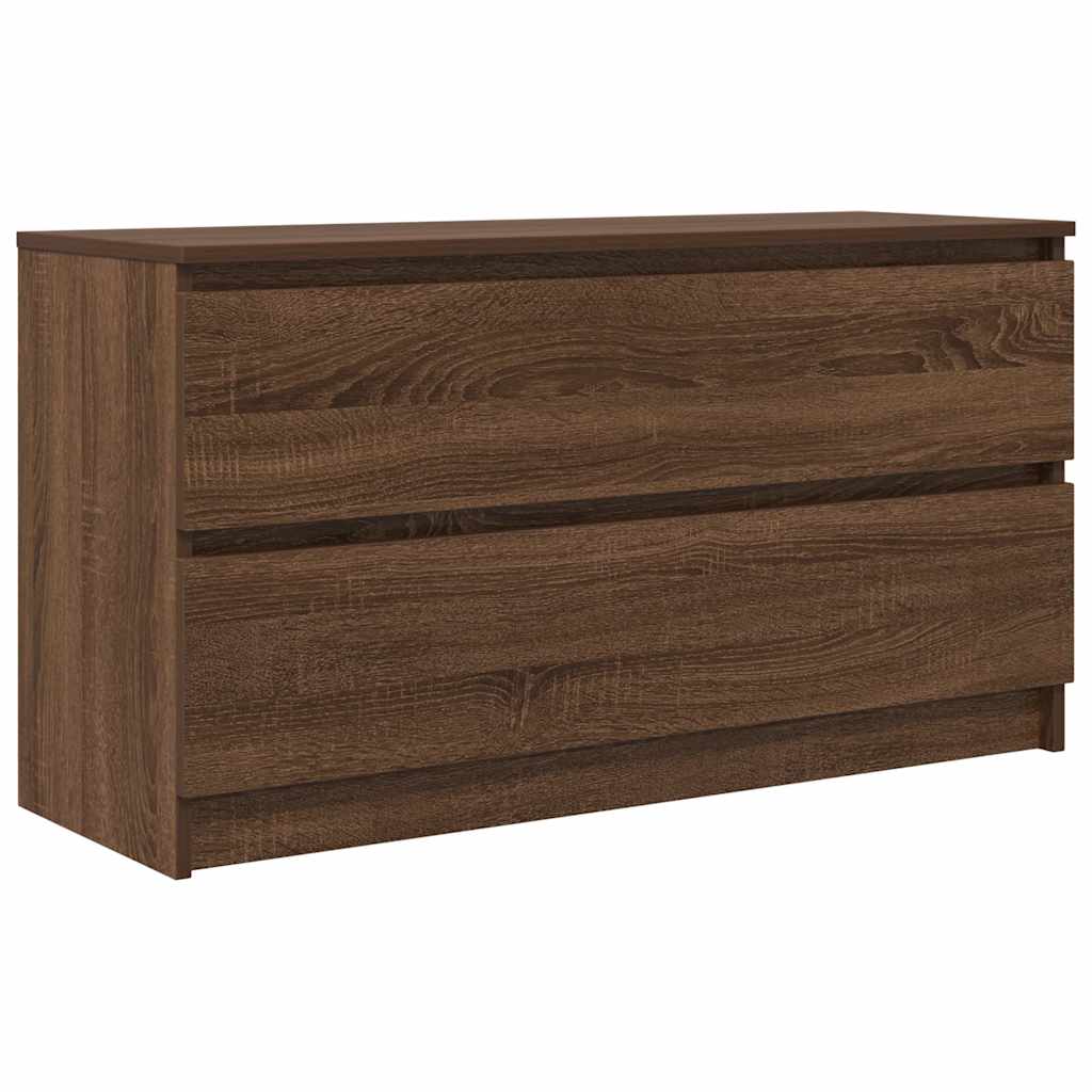 barna tölgyszínű szerelt fa TV-szekrény 100x35x54 cm