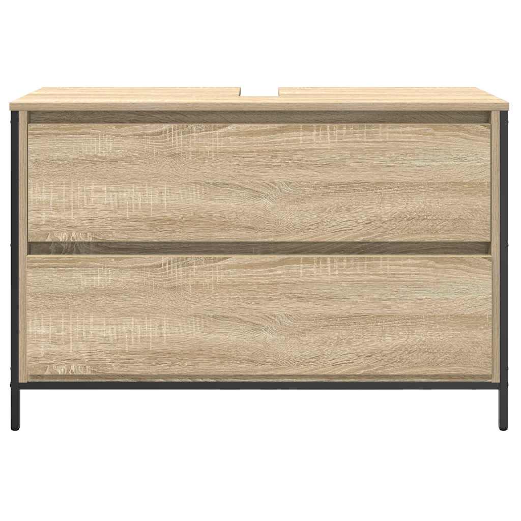 sonoma tölgy fürdőszobai mosdószekrény fiókokkal 90x34,5x60 cm