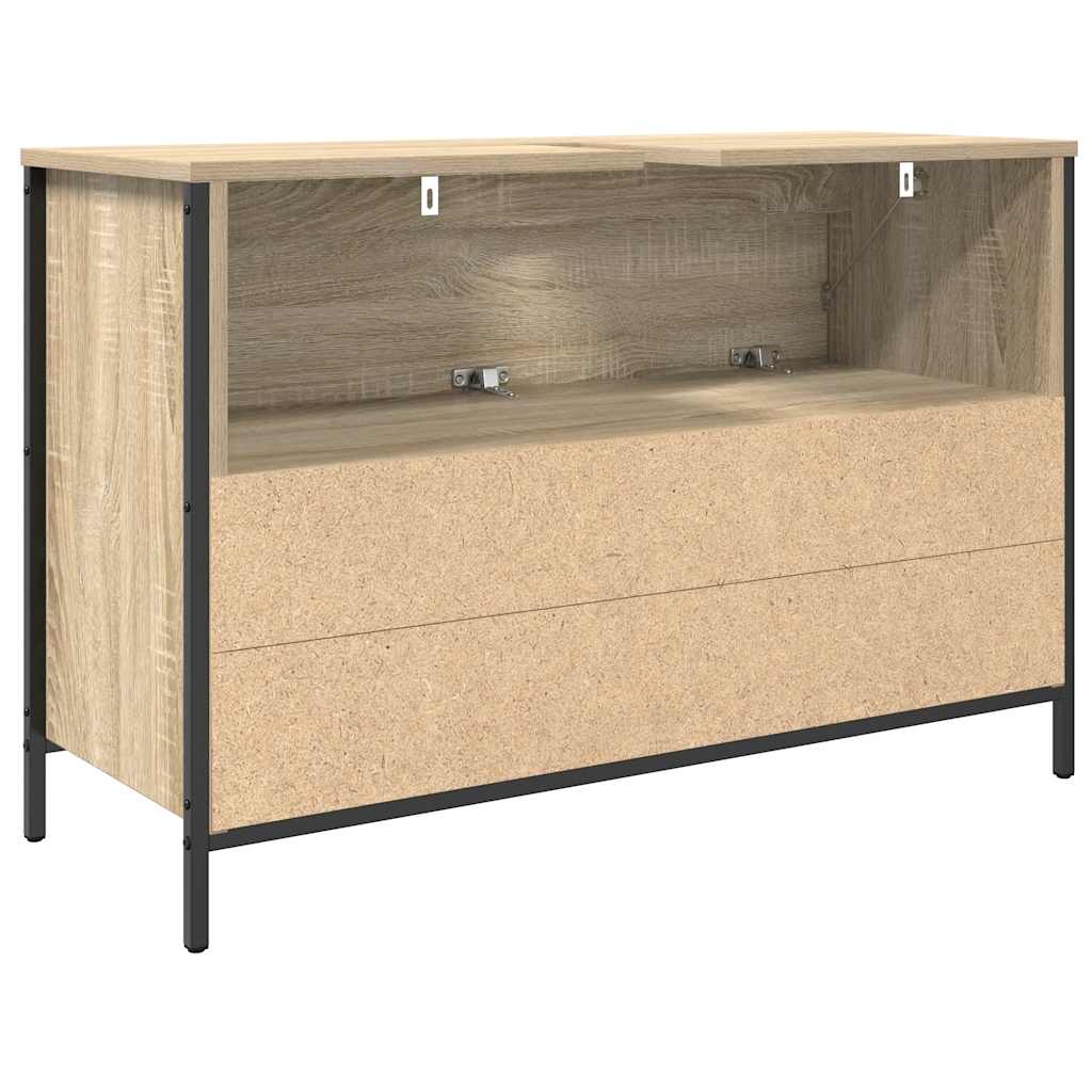 sonoma tölgy fürdőszobai mosdószekrény fiókokkal 90x34,5x60 cm