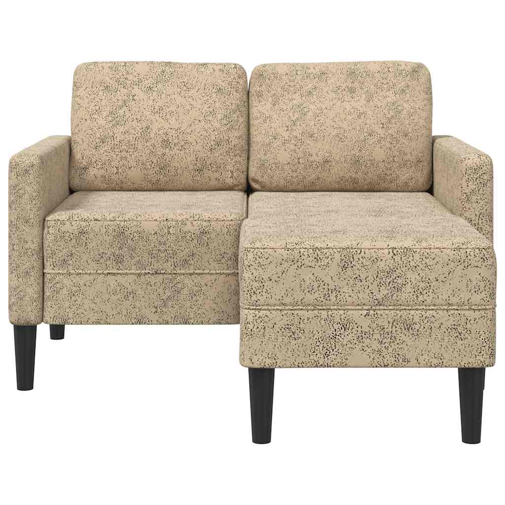 világosszürke műbőr 2 üléses kanapé L-alakú kanapéval 125 cm