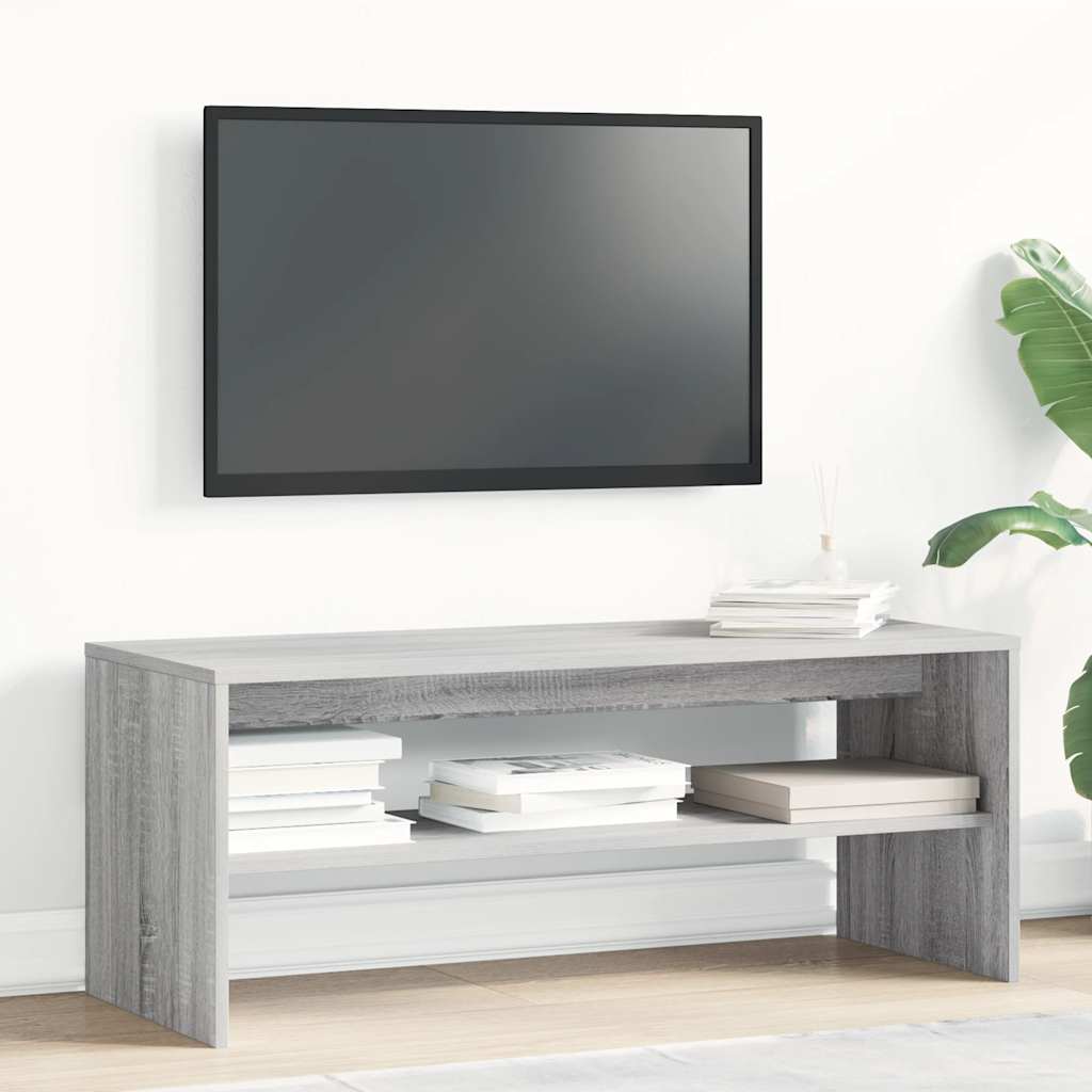 szürke sonoma színű szerelt fa TV-szekrény 100 x 40 x 40 cm
