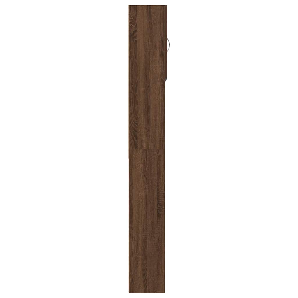 barna tölgy szerelt fa mosógépszekrény 64 x 24 x 190 cm