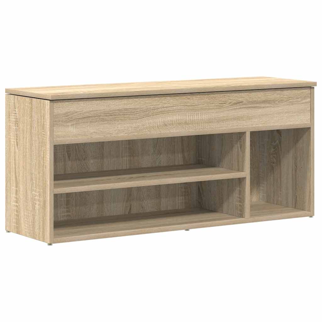 sonoma tölgy színű szerelt fa cipőpolc 102x30,5x45 cm