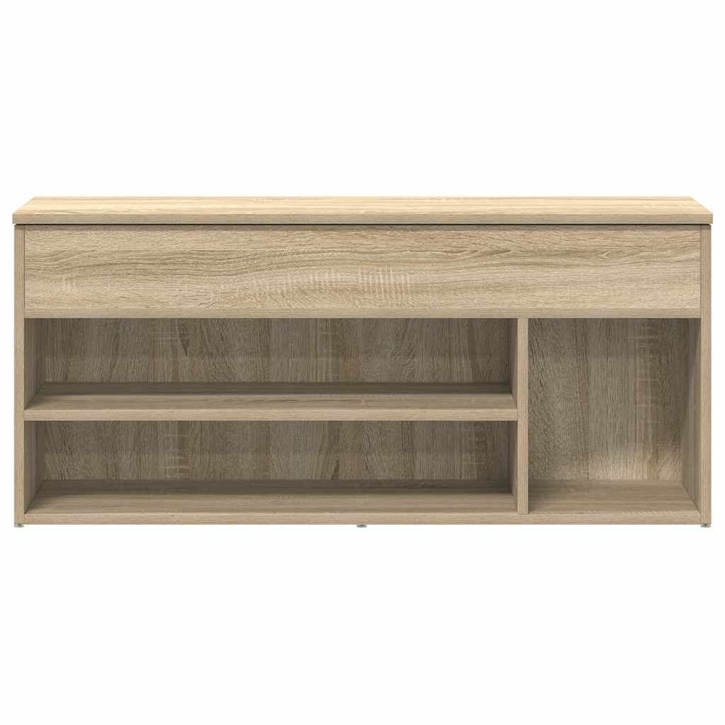 sonoma tölgy színű szerelt fa cipőpolc 102x30,5x45 cm