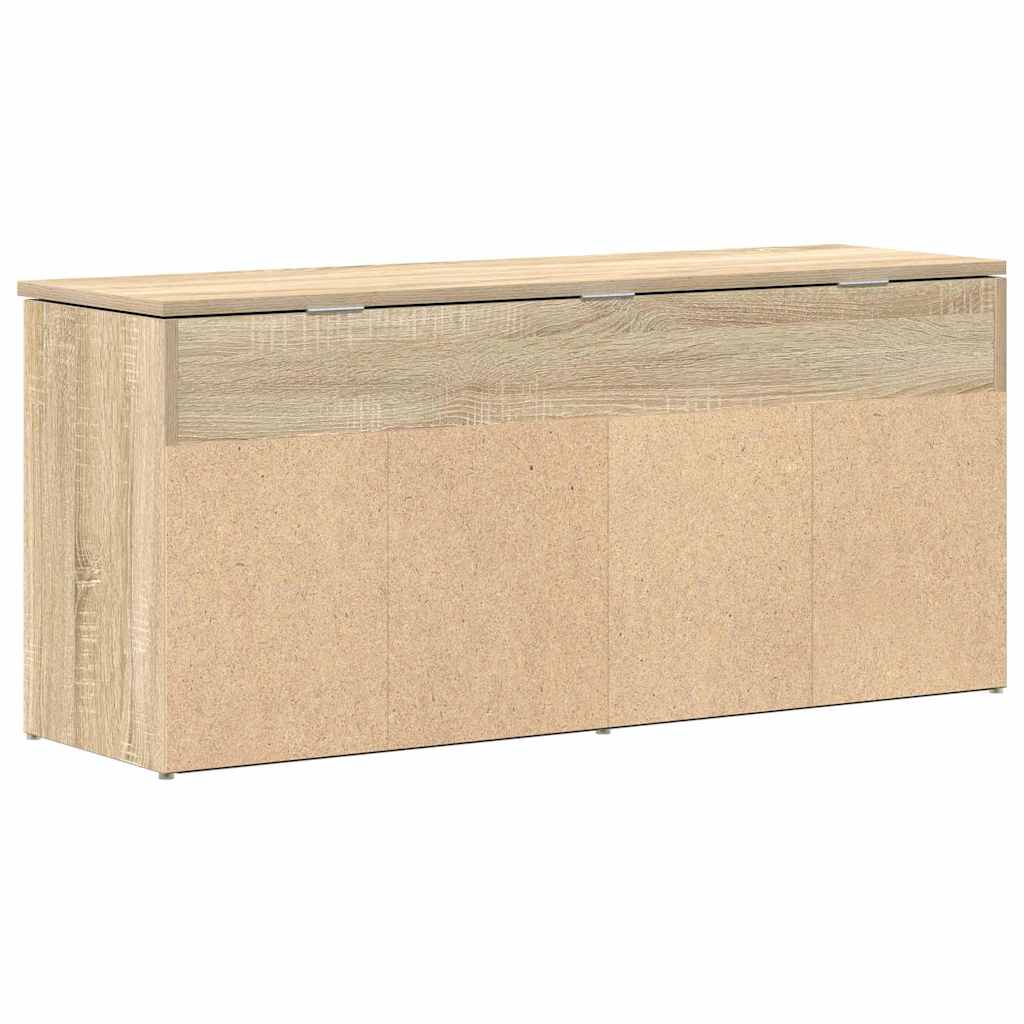 sonoma tölgy színű szerelt fa cipőpolc 102x30,5x45 cm
