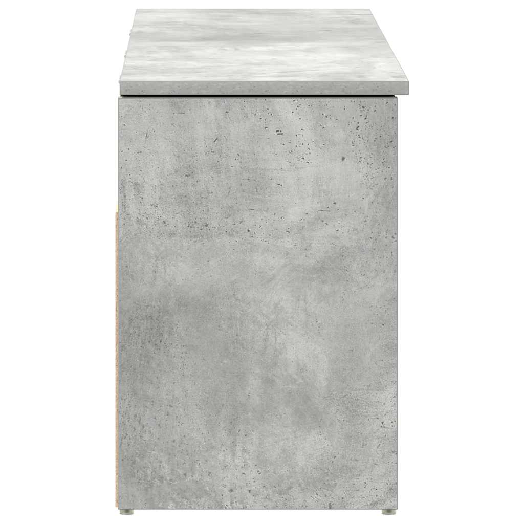 betonszürke szerelt fa cipőpolc 102x30,5x45 cm