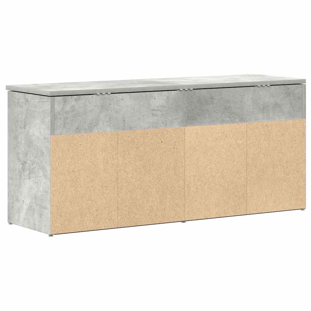 betonszürke szerelt fa cipőpolc 102x30,5x45 cm