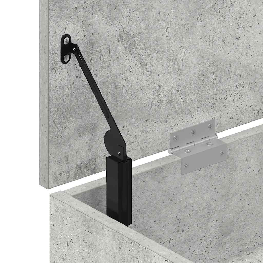 betonszürke szerelt fa cipőpolc 102x30,5x45 cm