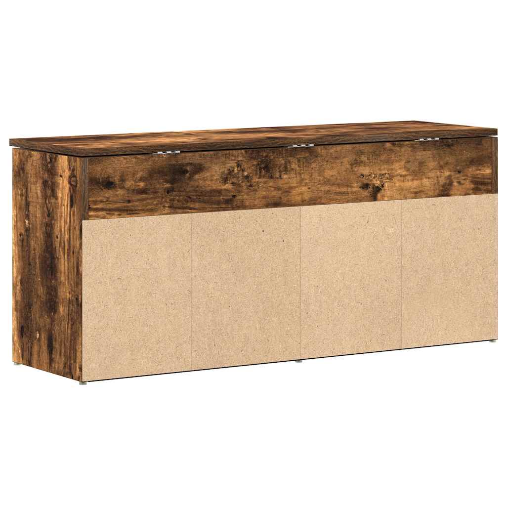 füstös tölgy színű szerelt fa cipőpolc 102x30,5x45 cm