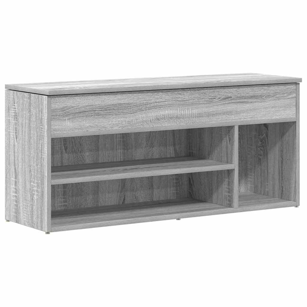 szürke sonoma színű szerelt fa cipőpolc 102x30,5x45 cm