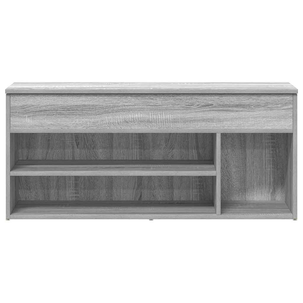 szürke sonoma színű szerelt fa cipőpolc 102x30,5x45 cm