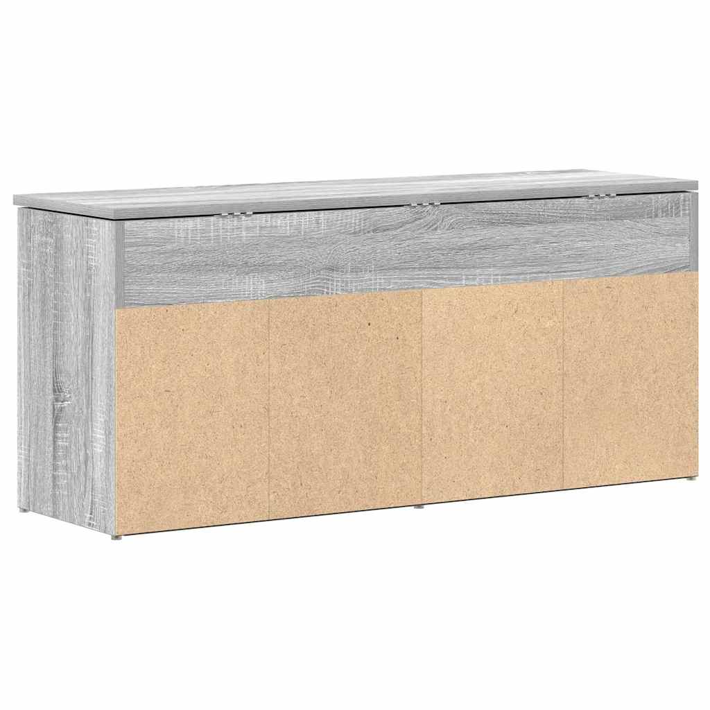 szürke sonoma színű szerelt fa cipőpolc 102x30,5x45 cm