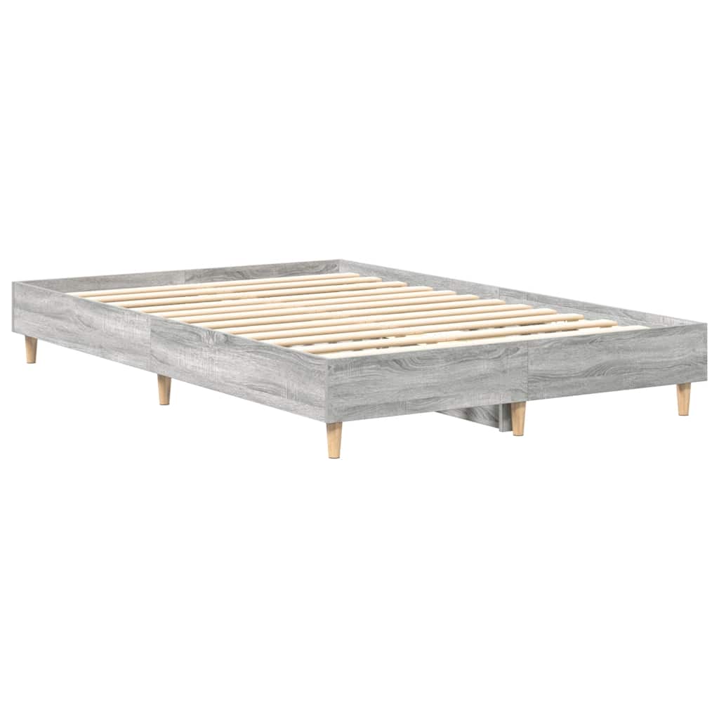 sonoma tölgyszínű szerelt fa ágykeret matrac nélkül 120 x 200cm