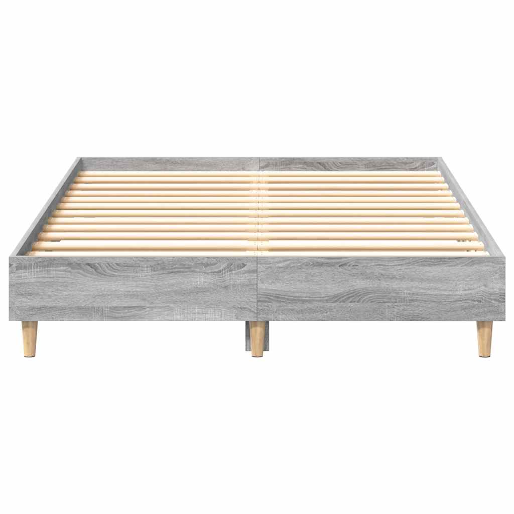 sonoma tölgyszínű szerelt fa ágykeret matrac nélkül 120 x 200cm