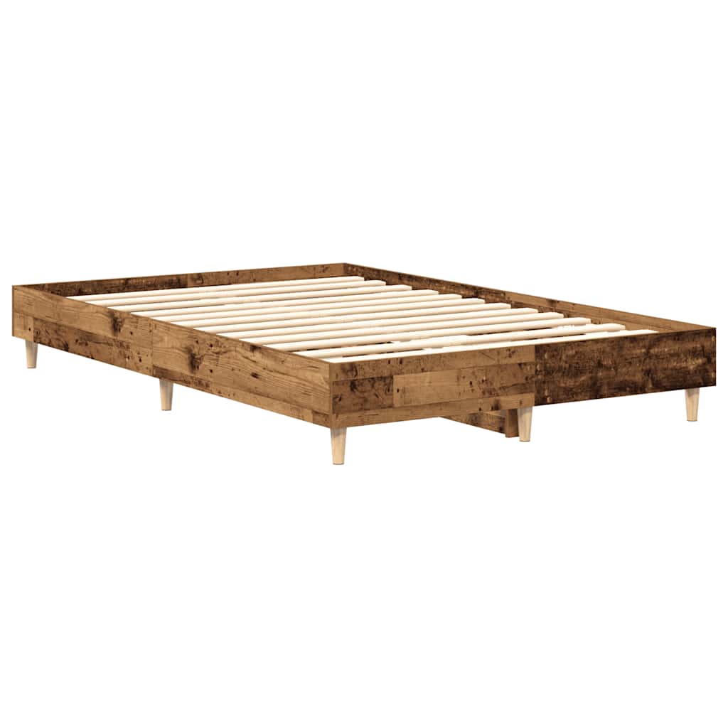 antik fa szerelt fa ágykeret matrac nélkül 120x200 cm