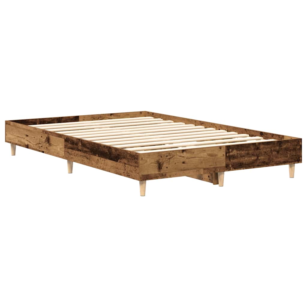 antik fa szerelt fa ágykeret matrac nélkül 120x200 cm