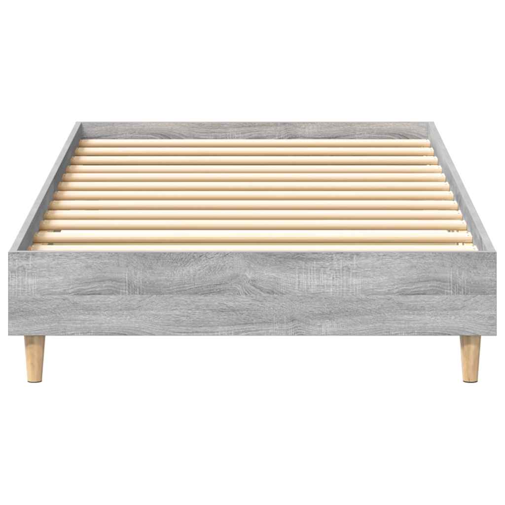 sonoma tölgyszínű szerelt fa ágykeret matrac nélkül 100 x 200cm
