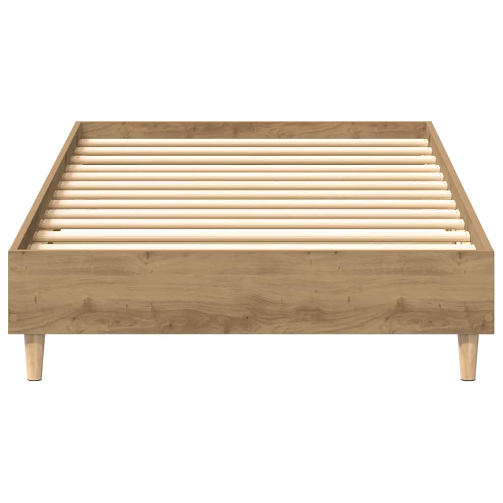 kézműves tölgy szerelt fa ágykeret matrac nélkül 100x200 cm