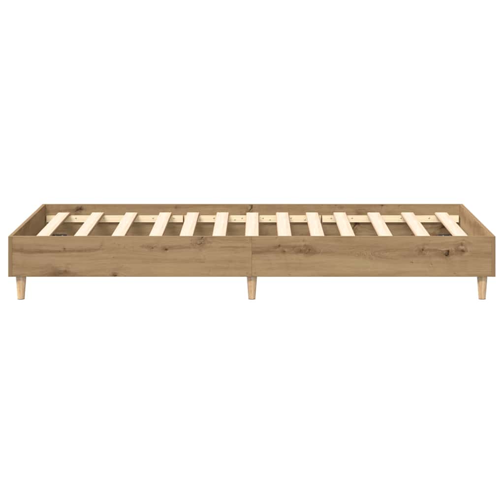 kézműves tölgy szerelt fa ágykeret matrac nélkül 100x200 cm