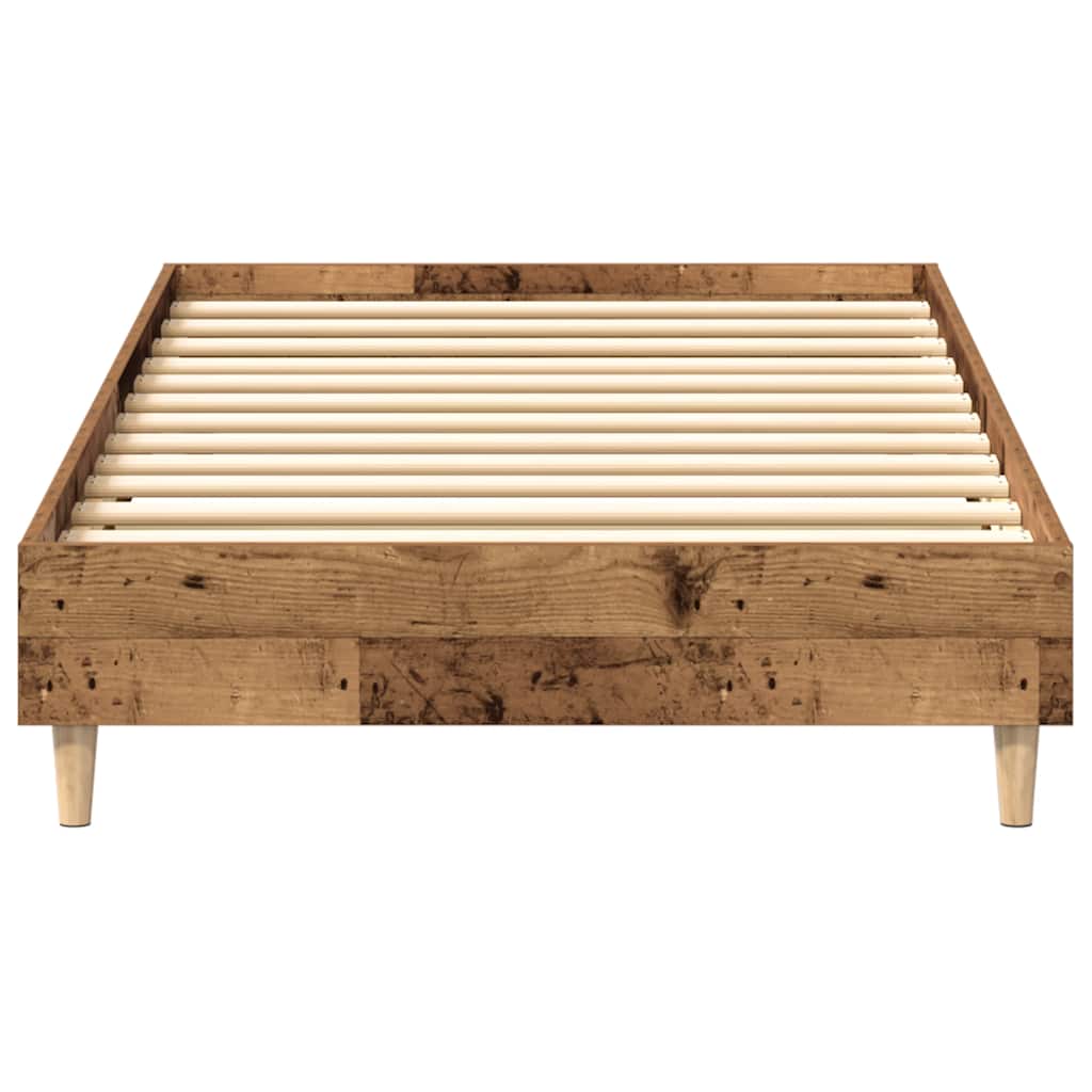 antik fa szerelt fa ágykeret matrac nélkül 90x200 cm
