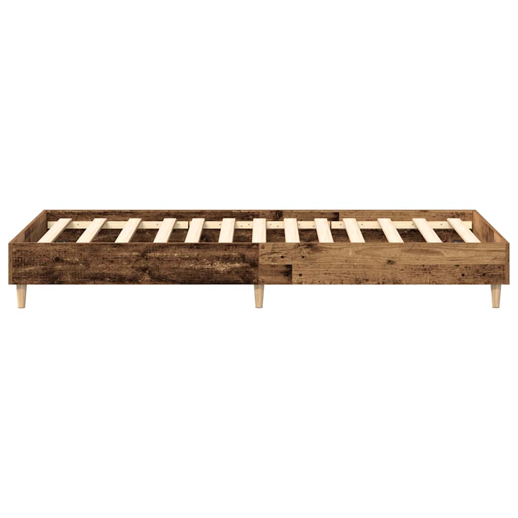 antik fa szerelt fa ágykeret matrac nélkül 90x200 cm