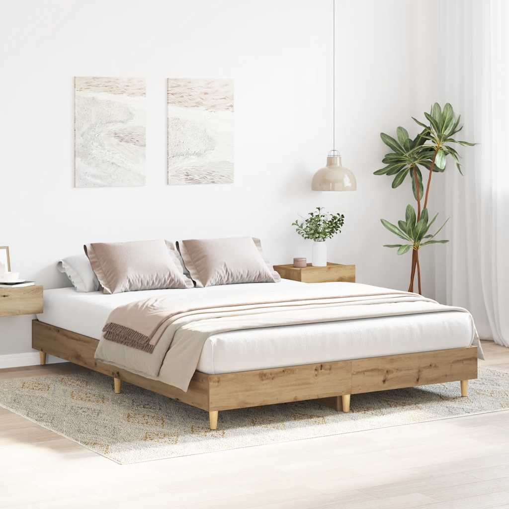 kézműves tölgy szerelt fa ágykeret matrac nélkül 90x190 cm