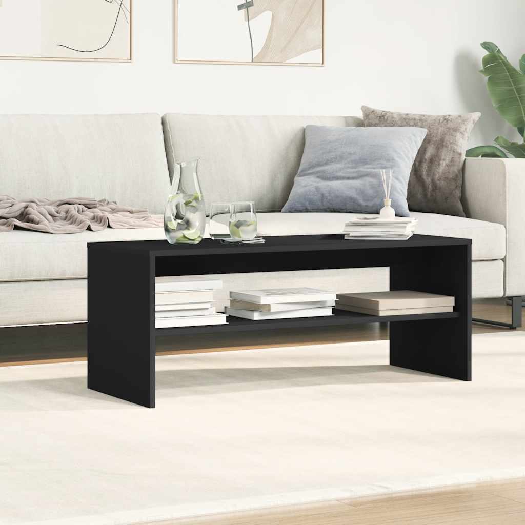 fekete forgácslap TV-szekrény 100 x 40 x 40 cm