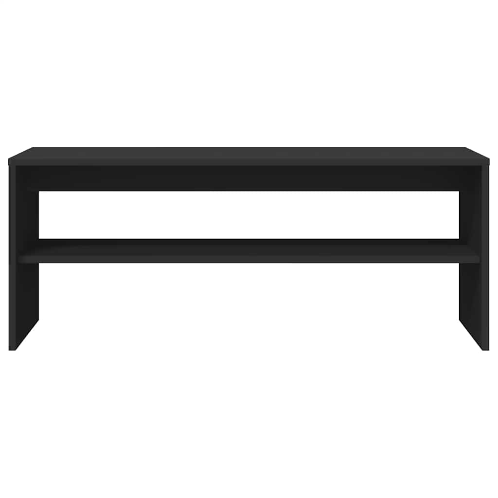 fekete forgácslap TV-szekrény 100 x 40 x 40 cm