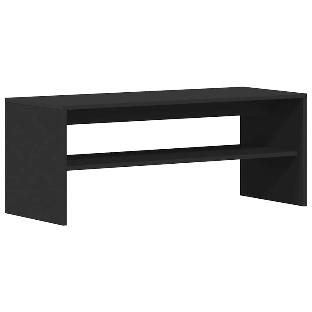 fekete forgácslap TV-szekrény 100 x 40 x 40 cm
