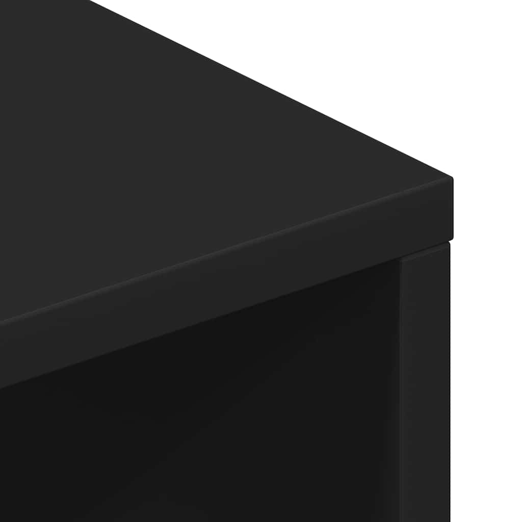 fekete forgácslap TV-szekrény 100 x 40 x 40 cm