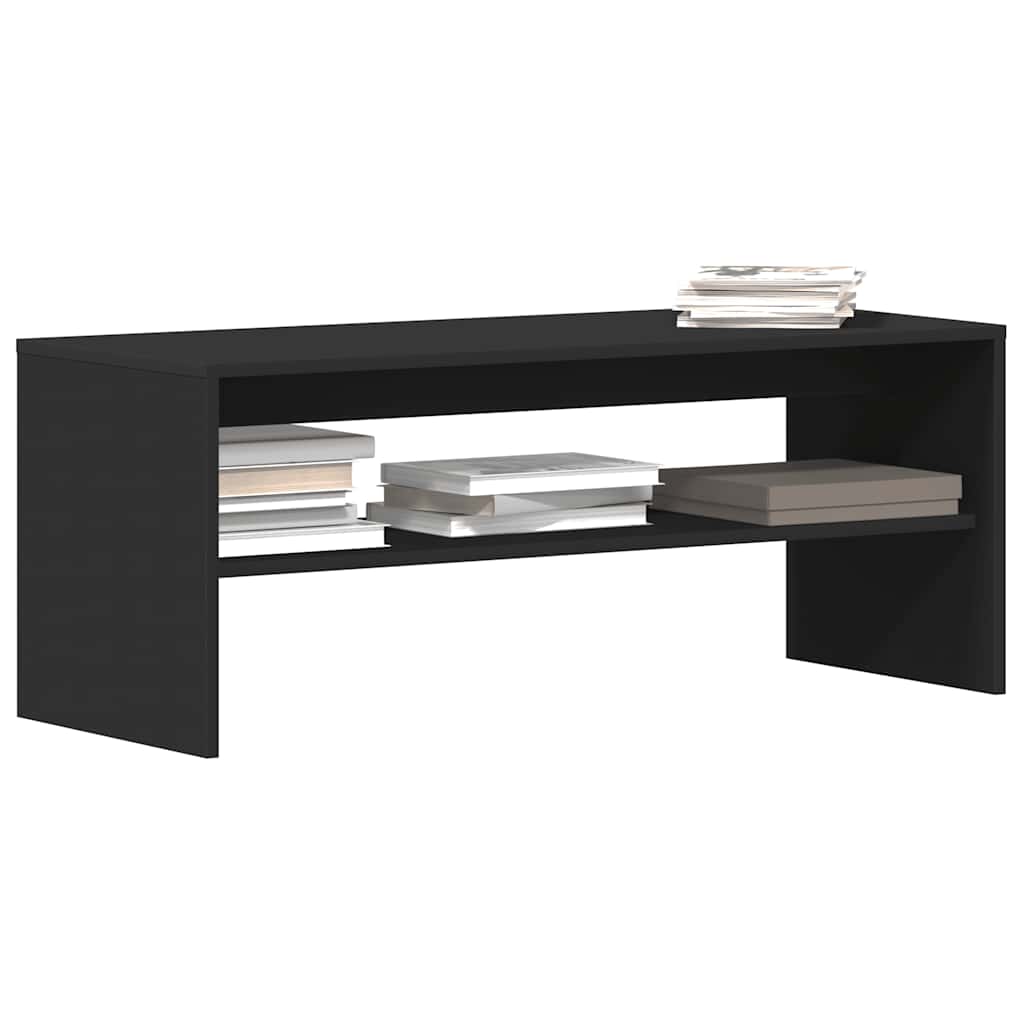 fekete forgácslap TV-szekrény 100 x 40 x 40 cm