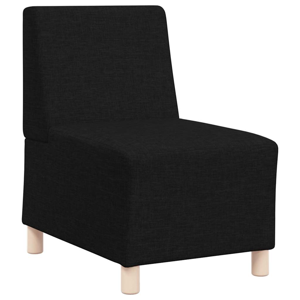 fekete szövet karfa nélküli kanapészék 55 cm