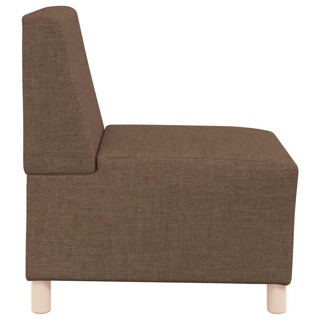 barna szövet karfa nélküli kanapészék 55 cm