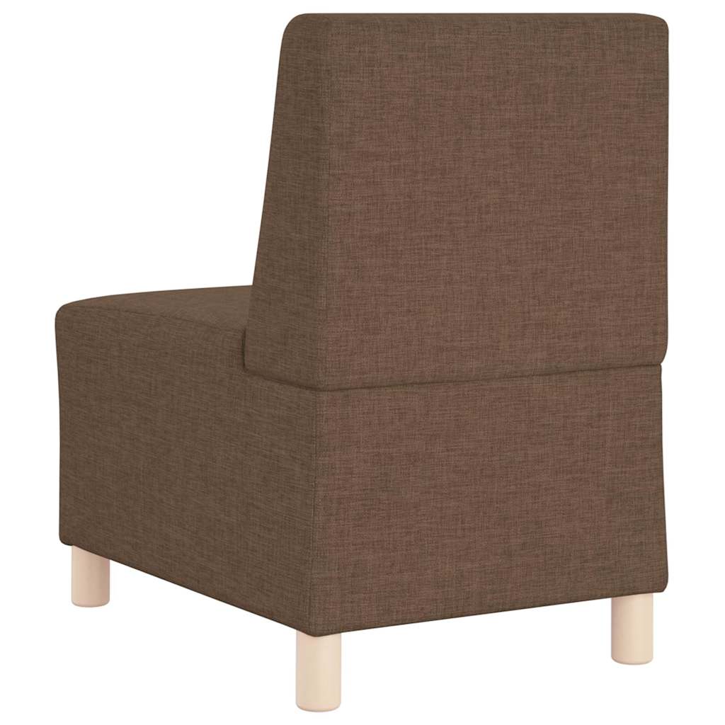 barna szövet karfa nélküli kanapészék 55 cm