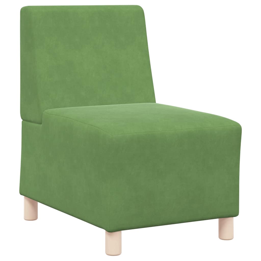 világoszöld bársony karfa nélküli kanapészék 55 cm