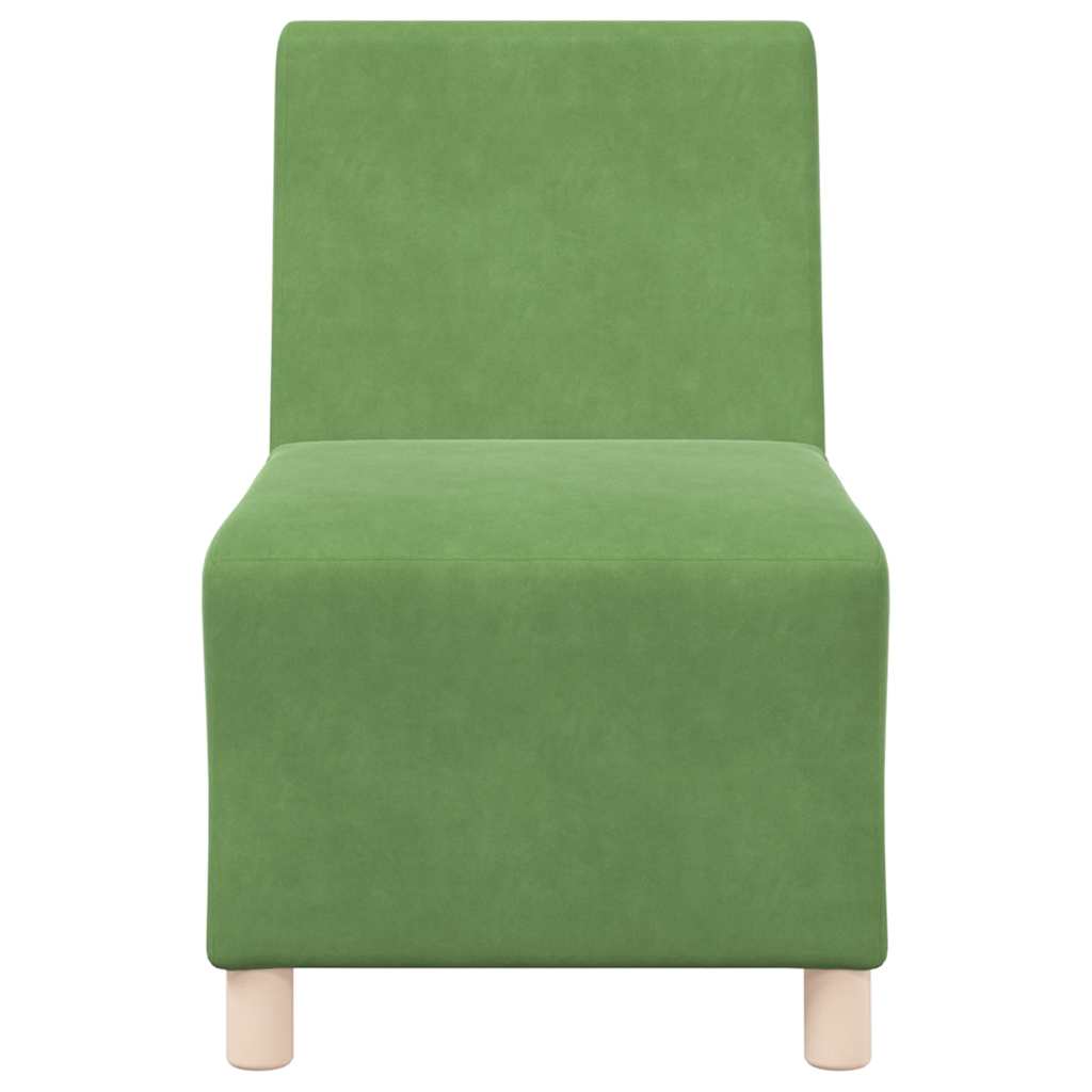 világoszöld bársony karfa nélküli kanapészék 55 cm