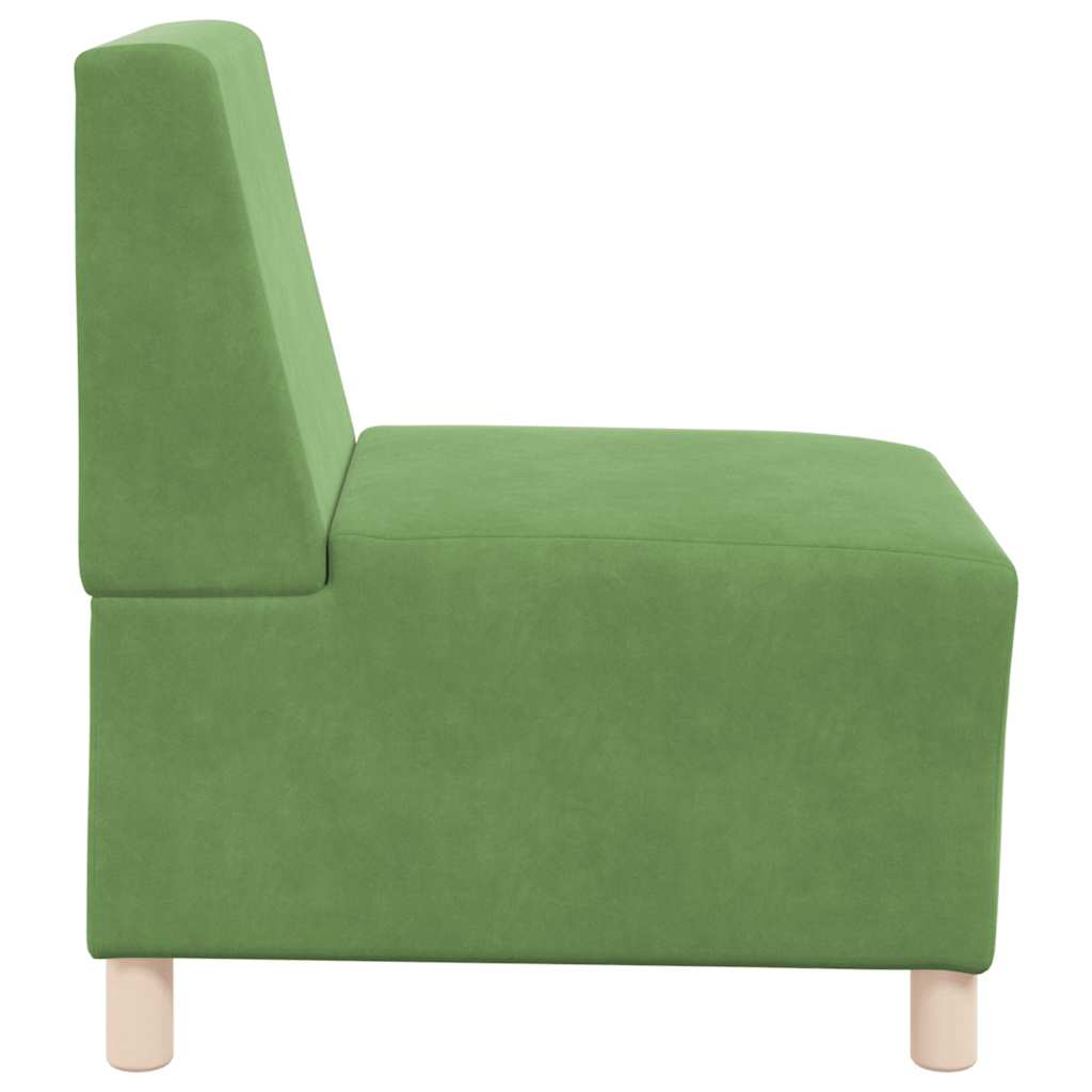 világoszöld bársony karfa nélküli kanapészék 55 cm
