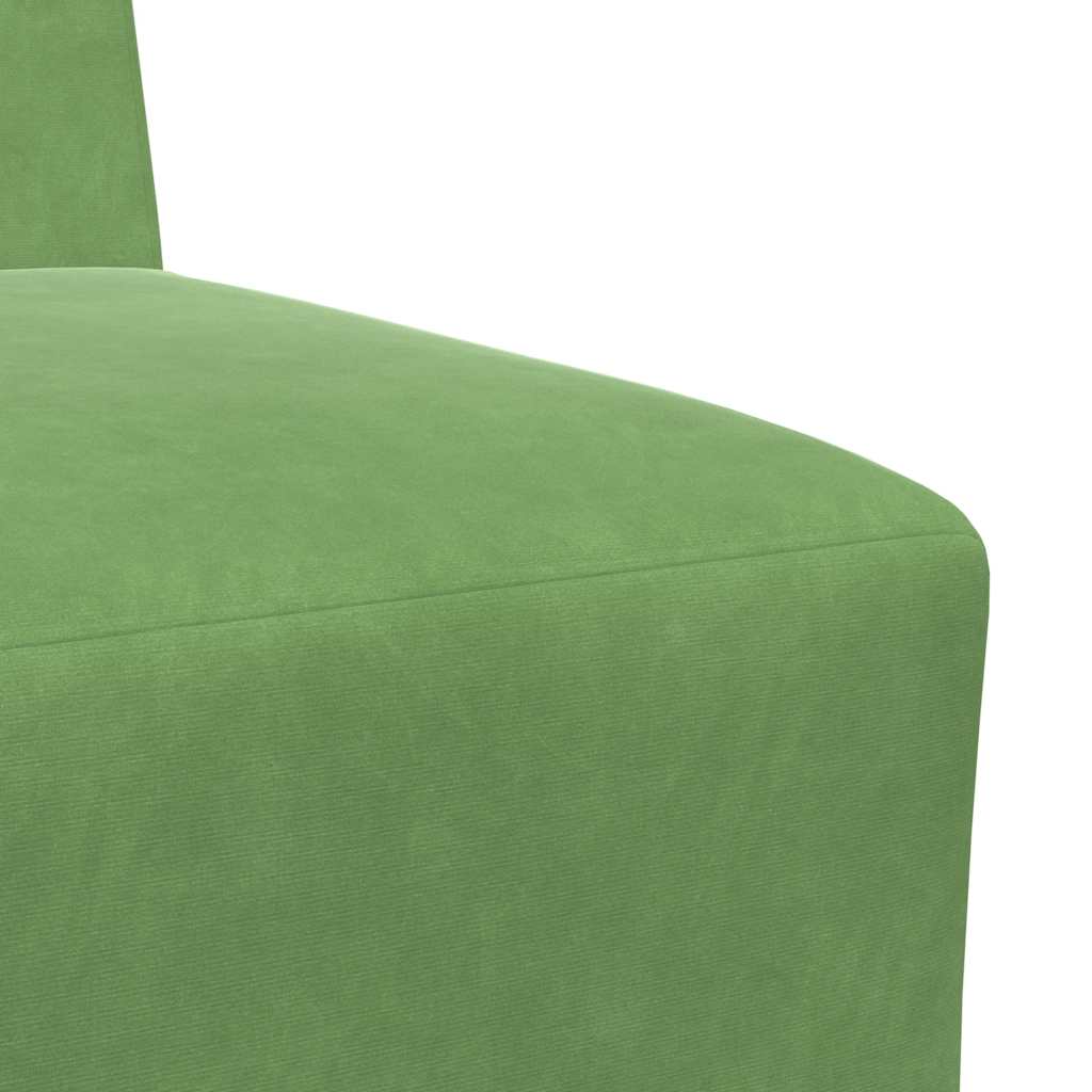 világoszöld bársony karfa nélküli kanapészék 55 cm