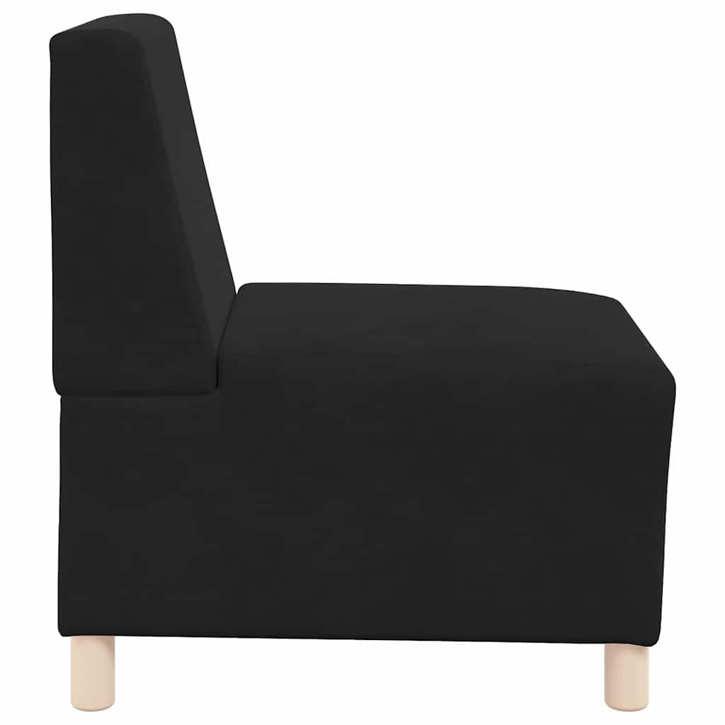 fekete bársony karfa nélküli kanapészék 55 cm