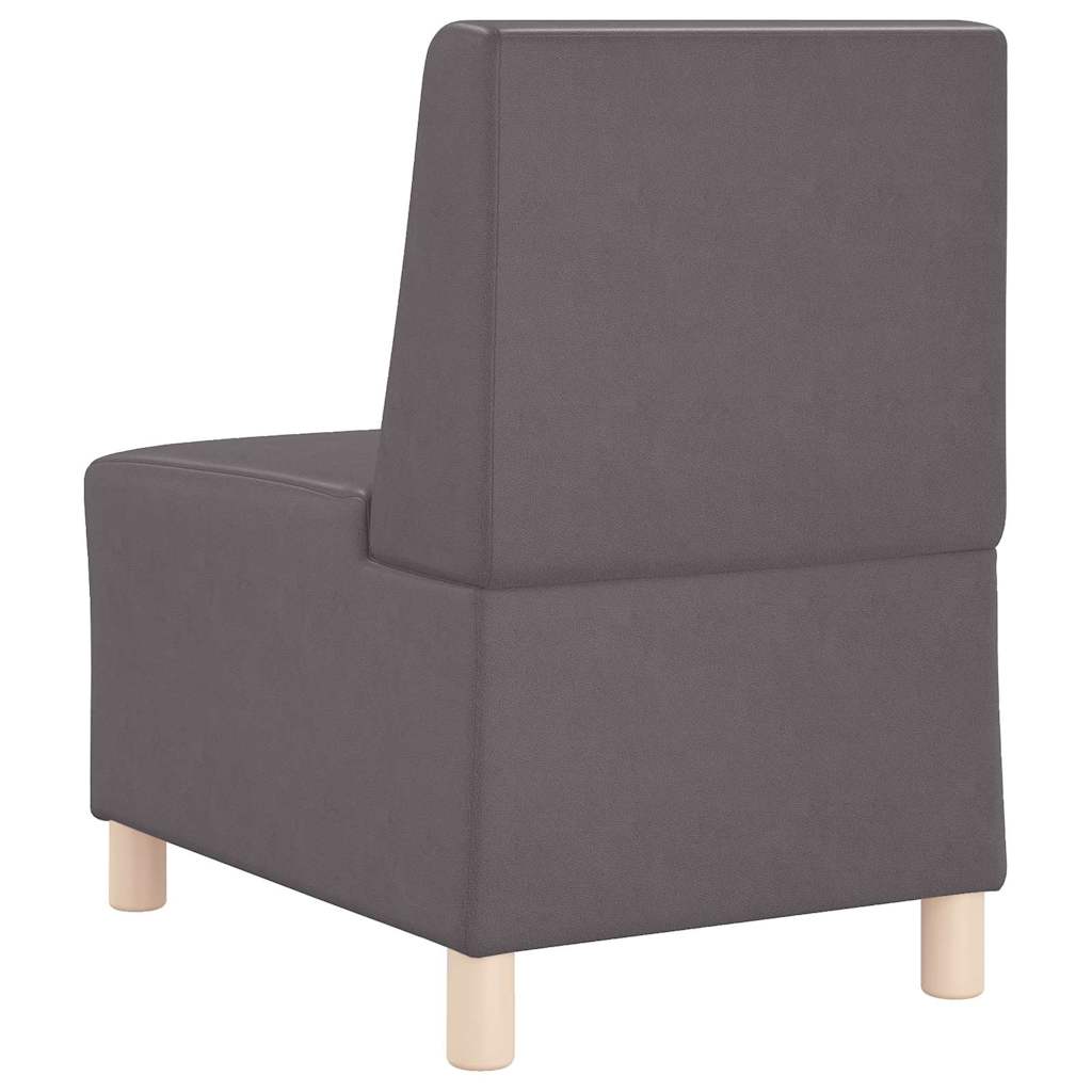 szürke műbőr karfa nélküli kanapészék 55 cm