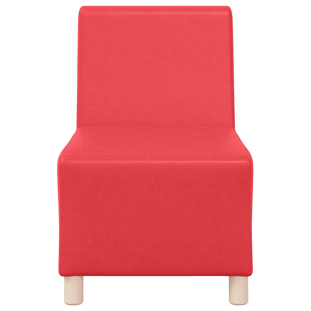 piros műbőr karfa nélküli kanapészék 55 cm