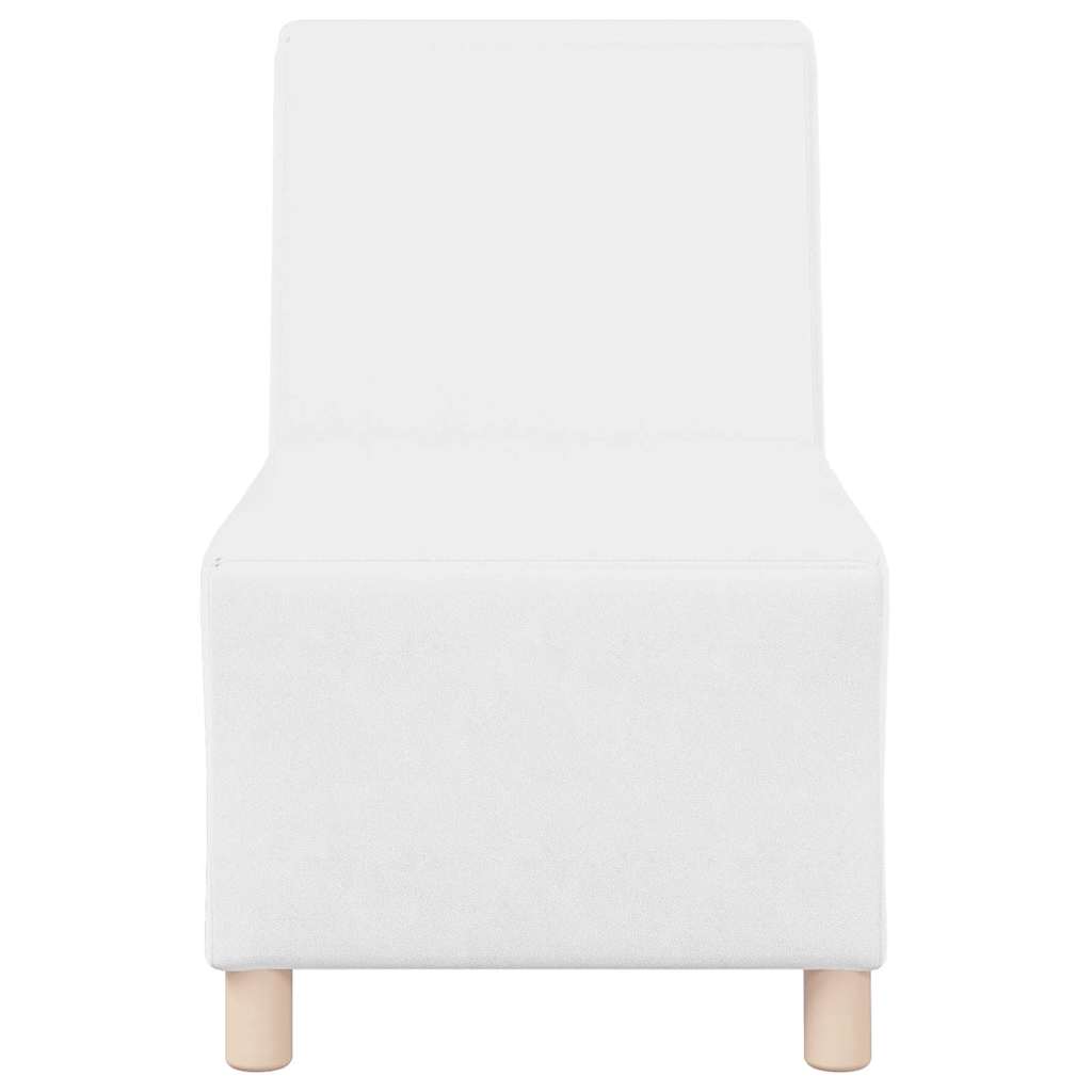 fehér műbőr karfa nélküli kanapészék 55 cm