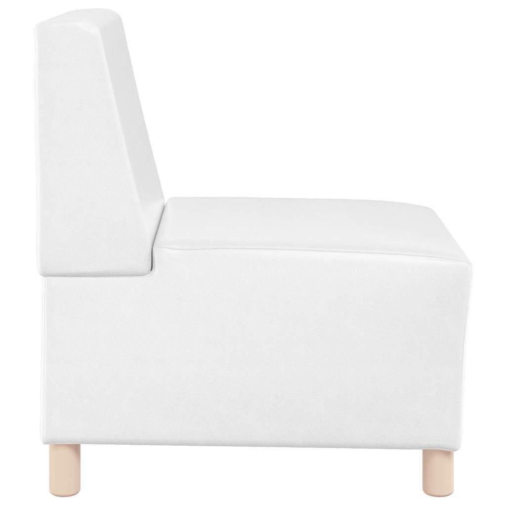 fehér műbőr karfa nélküli kanapészék 55 cm