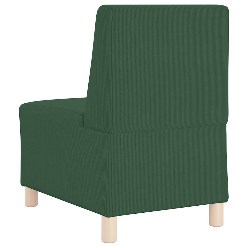 dzsungel zöld kordbársony szövet karfa nélküli kanapészék 55 cm