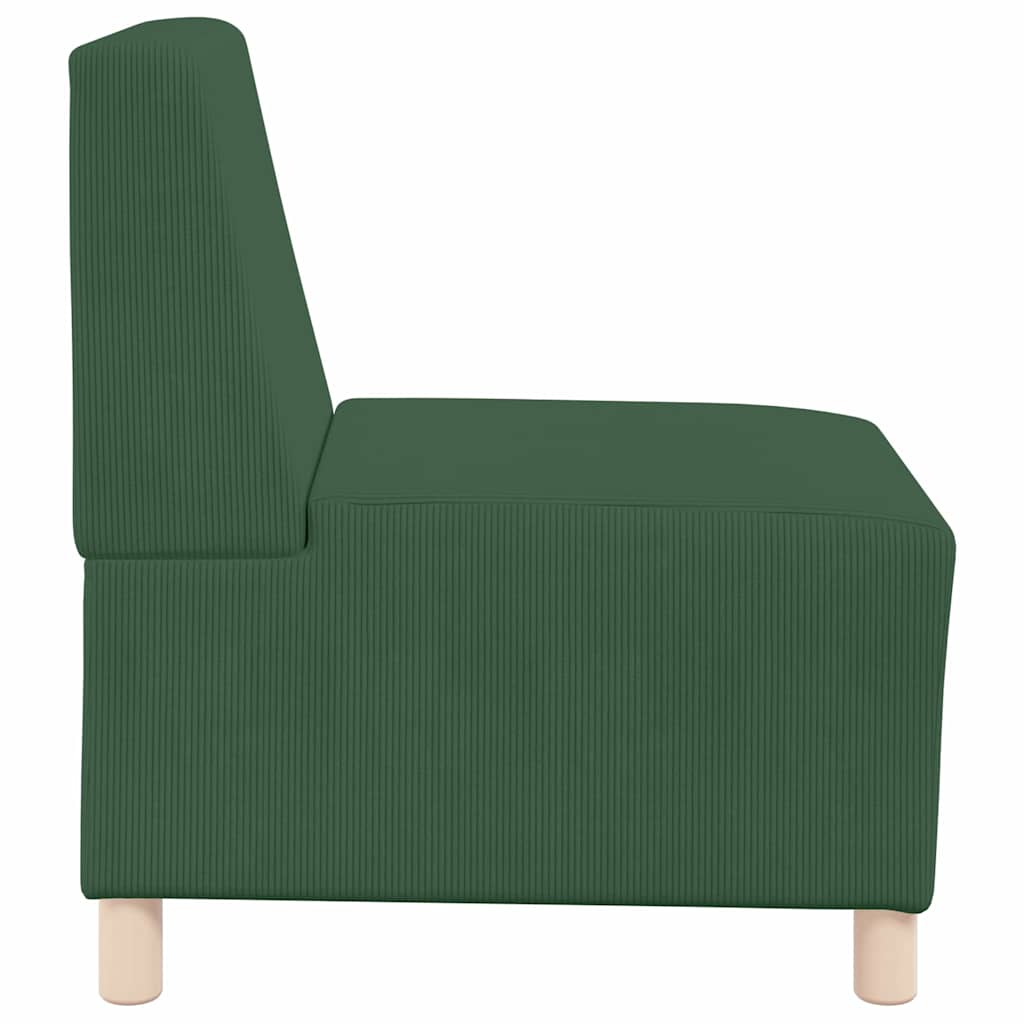 dzsungel zöld kordbársony szövet karfa nélküli kanapészék 55 cm
