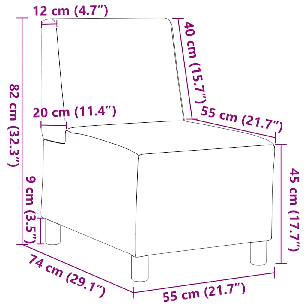 étkezőszék művelúr karfa nélküli kanapészék 55 cm