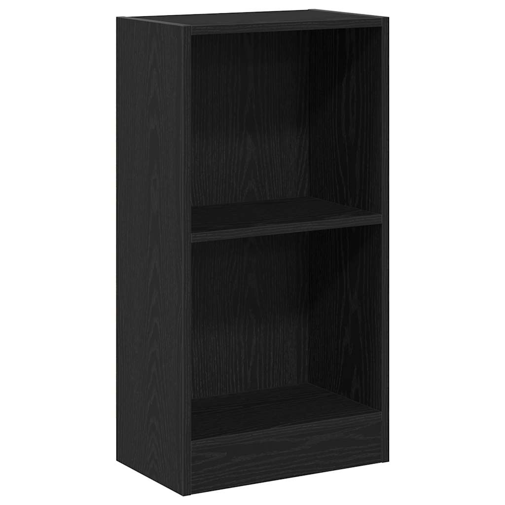 fekete tölgy szerelt fa könyvespolc 40x24x76 cm