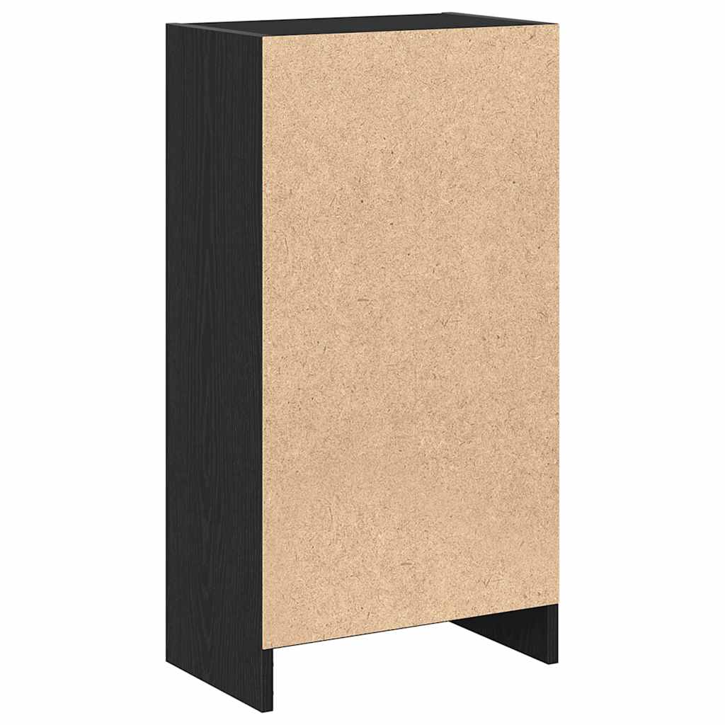 fekete tölgy szerelt fa könyvespolc 40x24x76 cm