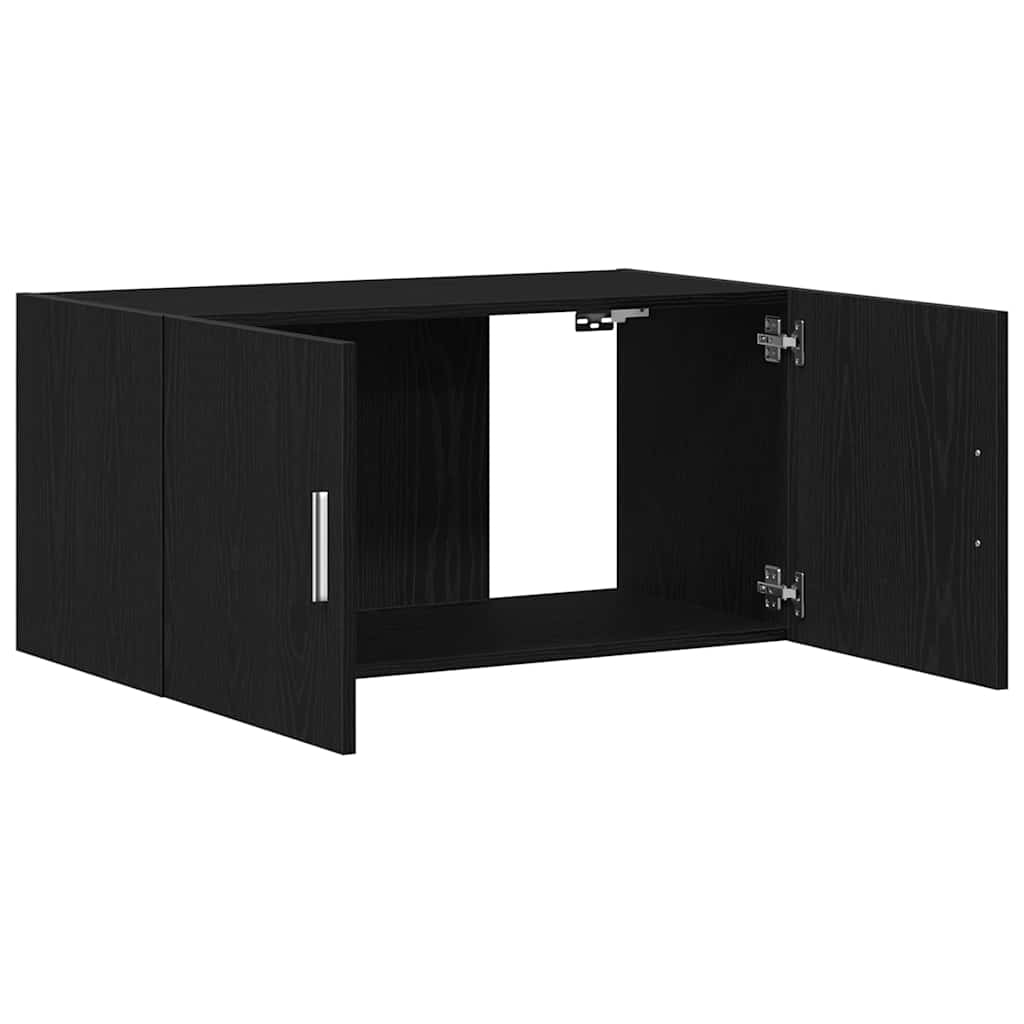 fekete tölgy színű szerelt fa faliszekrény 80 x 39 x 40 cm